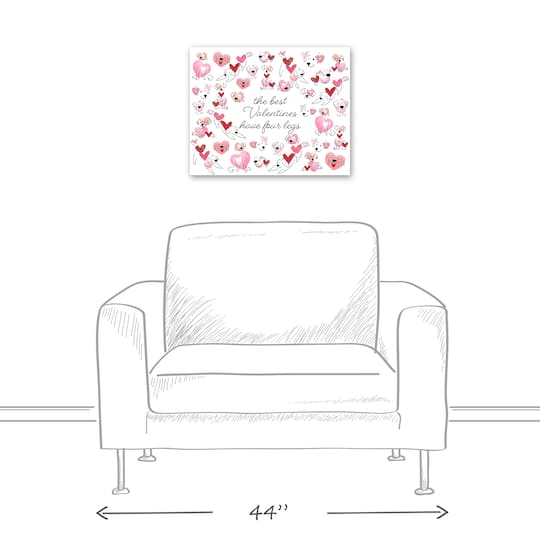 The Best Valentine's Have 4 Legs Canvas Wall Art